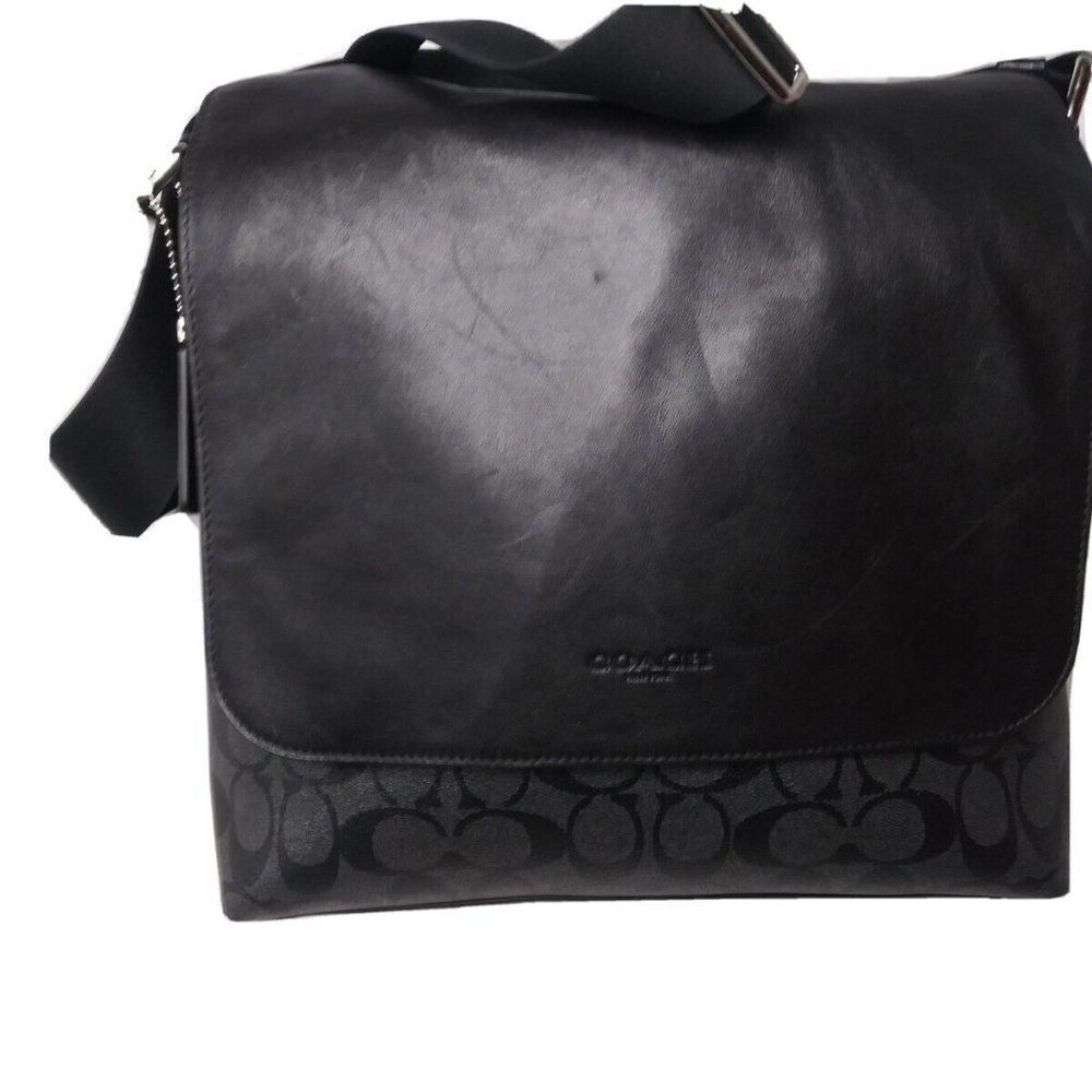 Coach F28575 Men's Charles Messenger Bag In Signature Coated Canvas Bag
